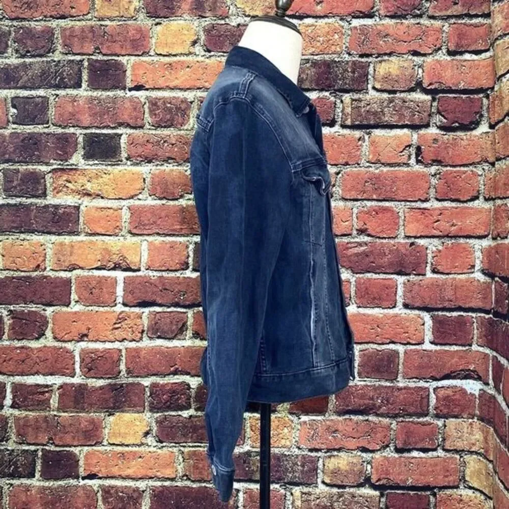 Calvin Klein Men's Denim Jacket Size Medium‎ Dark Blue Wash Stretch